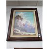 Image 1 : Framed Oil On Canvas Tropical Beach Scene - 30 x 36