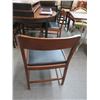 Image 4 : Teak ? Round Dining Table w/6 Chairs - 2 Leafs