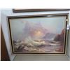 Image 1 : Framed Oil On Canvas Rugged Seascape - Signed Sabin