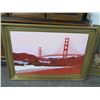 Image 1 : Oil On Canvas Golden Gate Bridge Scene Signed Makres 24 x 36