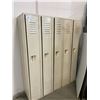Image 1 : BEIGE METAL LOCKER ROOM LOCKERS - ONE 3 DOOR UNIT & ONE 2 DOOR UNIT