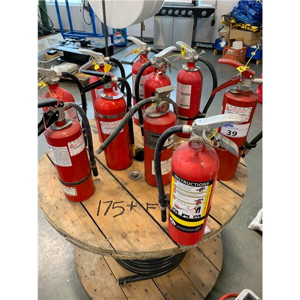 GROUP OF APPROX. 10 FIRE EXTINGUISHERS