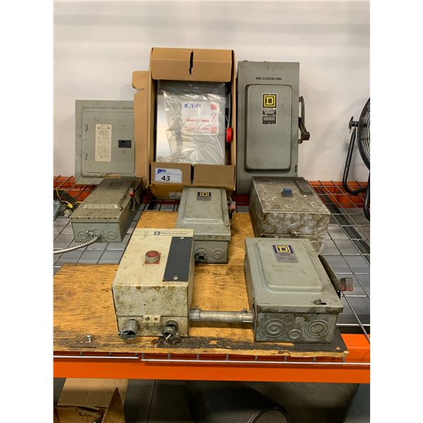 GROUP OF 8 ASSORTED ELECTRICAL BOXES