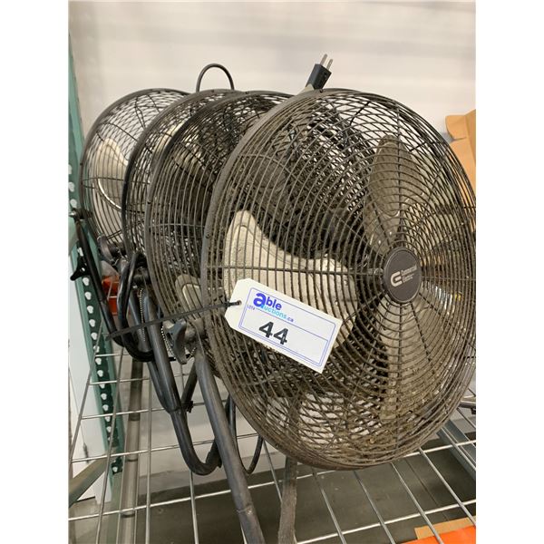 GROUP OF 4 COMMERCIAL ELECTRIC OSCILLATING SHOP FANS