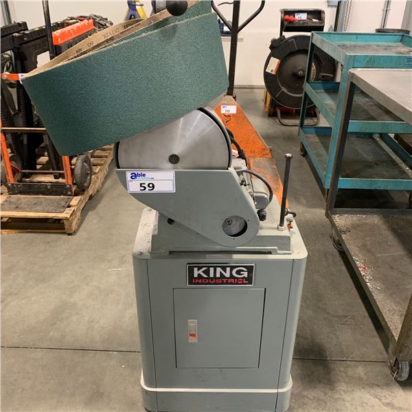 KING INDUSTRIAL MODEL KC -760L 6" X 48" COMBINATION BELT & 9" DISC SANDER