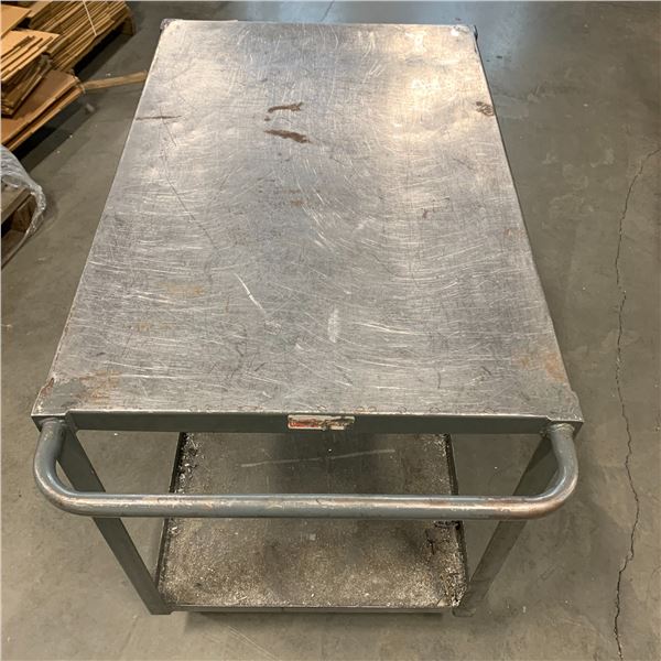 WELDED STEEL MOBILE WORK CART