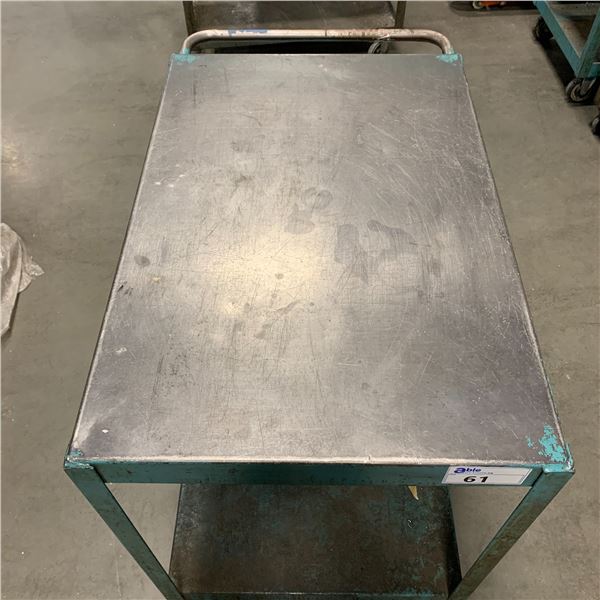 WELDED STEEL MOBILE WORK CART