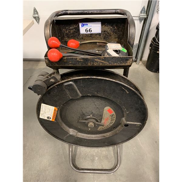 BAND STRAPPING CART WITH TOOLS, BOX OF CLIPS AND STRAPPING