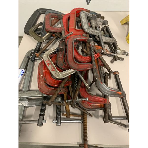 GROUP OF APPROX. 30 ASSORTED C-CLAMPS