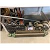 Image 2 : GROUP OF ASSORTED HAND TOOLS, 4 STEEL CASTORS, PIPE BENDER & HYDRAULIC RAMS