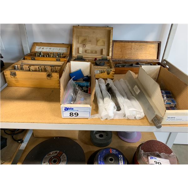 LARGE GROUP OF ASSORTED END MILLS, DRILL BITS AND MACHINING TOOLS