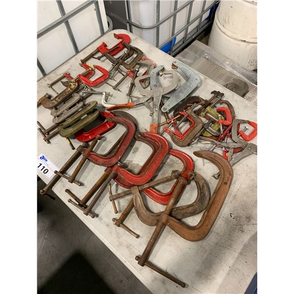 GROUP OF APPROX. 40 ASSORTED C-CLAMPS