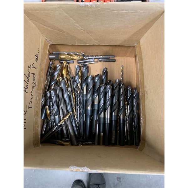 BOX FULL OF ASSORTED DRILL BITS