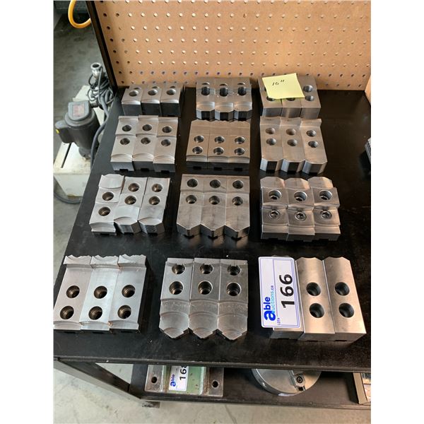 12 SETS OF 10" ASSORTED CHUCK TURNING SOFT JAWS