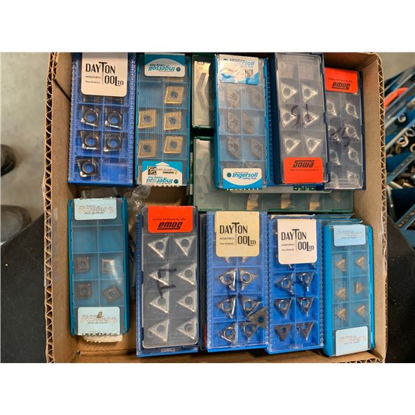 BOX FULL OF ASSORTED SETS OF TURNING INSERTS