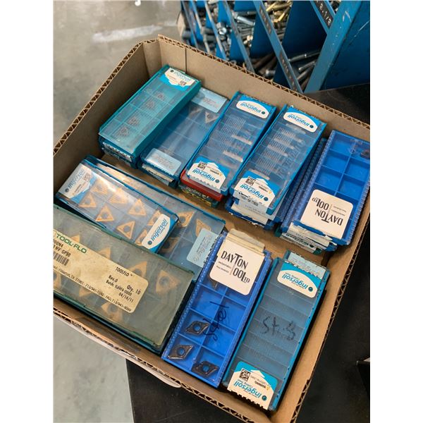BOX FULL OF ASSORTED SETS OF TURNING INSERTS