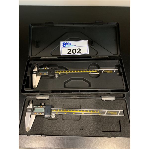 2 H & H IP DIGITAL CALIPERS WITH CASES