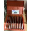 Image 2 : MATCHED SET OF 10 - 1/8" STEEL PARALLELS WITH CASE