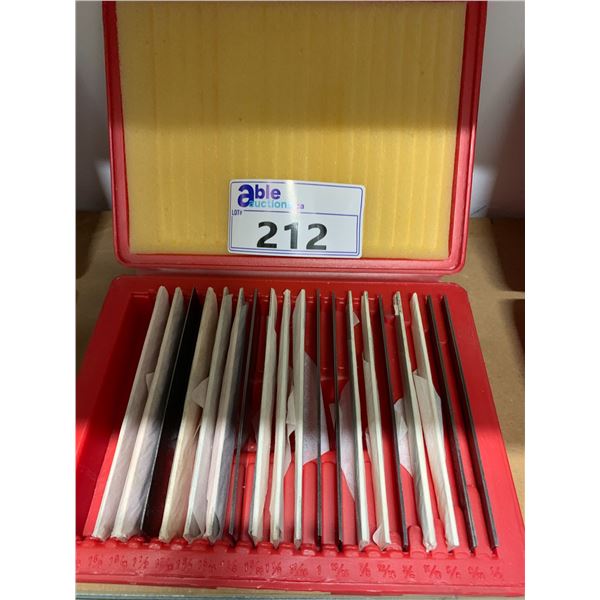 MATCHED SET OF 20 - 1/32" PRECISION PARALLELS WITH CASE (1 PAIR MISSING)