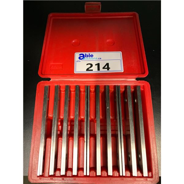 MATCHED SET OF 10 - 1/8" STEEL PARALLELS WITH CASE