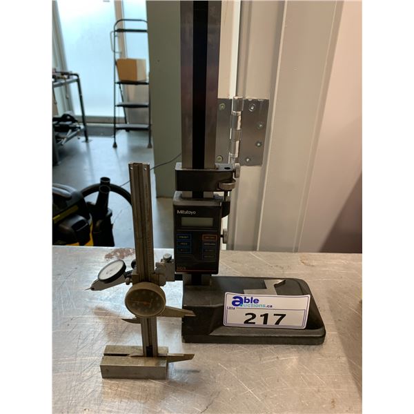MITUTOYO 24" DIGITAL HEIGHT GAUGE HDS AND 6" HEIGHT GAUGE