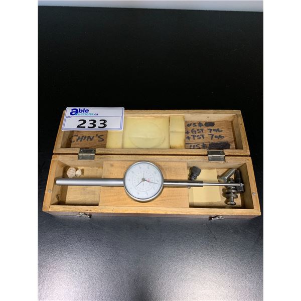 LINKS 2" STROKE INDICATOR GAUGE WITH WOOD CASE