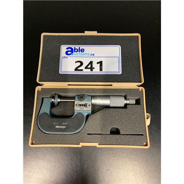MITUTOYO MICROMETER 0"-1" / .001 WITH CASE