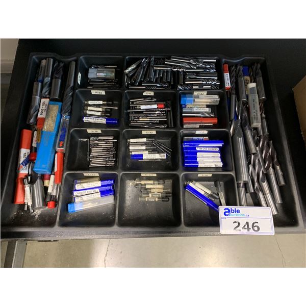 LARGE TRAY OF ASSORTED END MILLS
