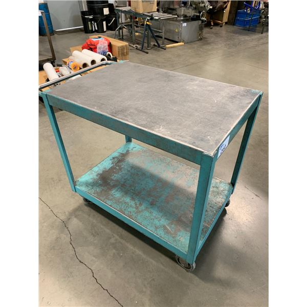 WELDED STEEL MOBILE WORK CART