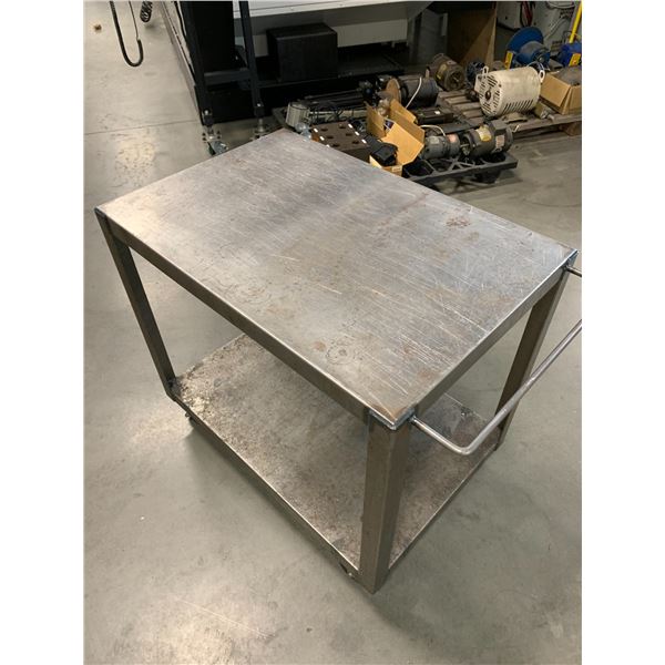 WELDED STEEL MOBILE WORK CART