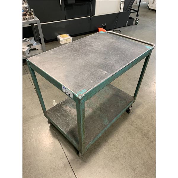 WELDED STEEL MOBILE WORK CART