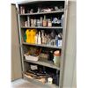 Image 2 : 2 DOOR METAL STORAGE CABINET AND CONTENTS-SHOP SUPPLIES, LUBRICANTS AND MORE