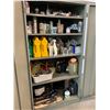 Image 3 : 2 DOOR METAL STORAGE CABINET AND CONTENTS-SHOP SUPPLIES, LUBRICANTS AND MORE