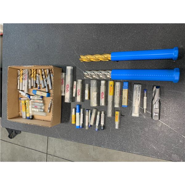 GROUP OF VARIOUS HSS END MILLS (APPROX. 60 PCS.)