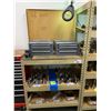 Image 1 : *LD* 2 SECTION BEIGE METAL SHELF RACKING WORKSTATION WITH MAGNIFYING LIGHT
