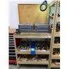 Image 2 : *LD* 2 SECTION BEIGE METAL SHELF RACKING WORKSTATION WITH MAGNIFYING LIGHT
