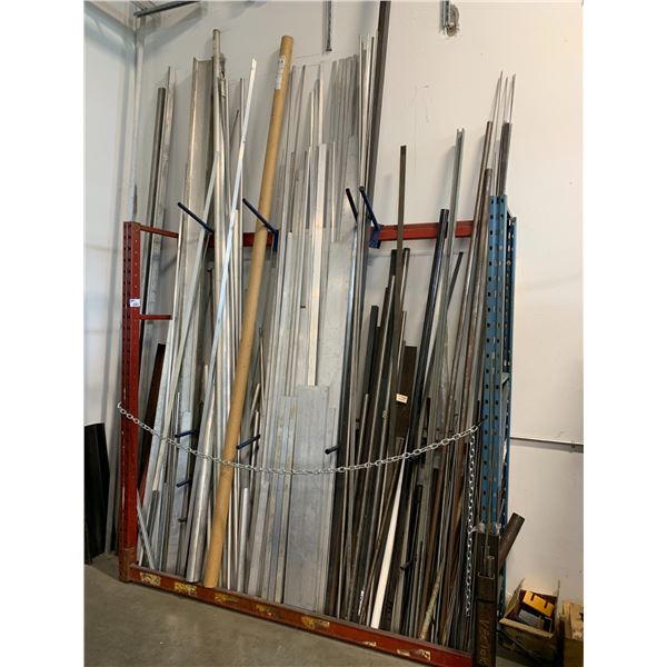 LARGE GROUP OF ASSORTED STEEL & ALUMINIUM FLAT BAR/ROUND/THREADED ...