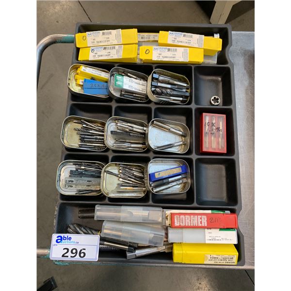 BLACK ORGANIZER FILLED WITH VARIOUS (METRIC SYSTEM) TAPS