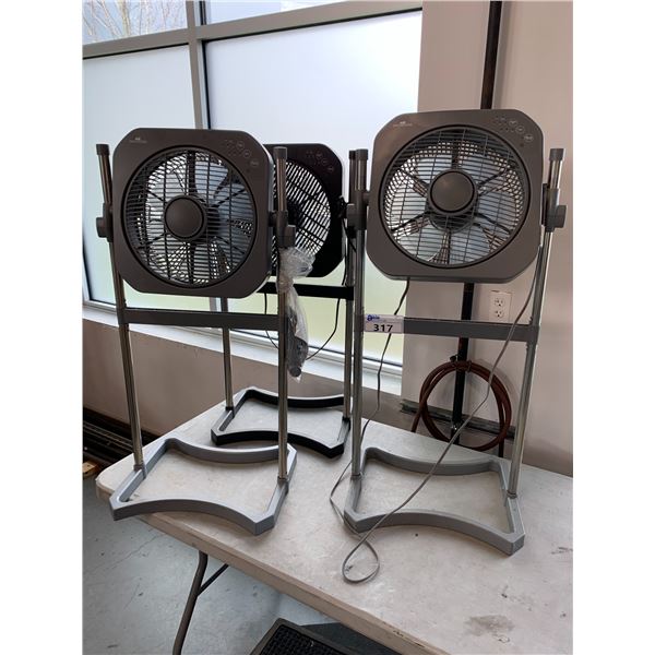 GROUP OF 3 AIR INNOVATIONS ADJUSTABLE FANS ON STANDS