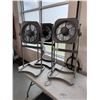 Image 2 : GROUP OF 3 AIR INNOVATIONS ADJUSTABLE FANS ON STANDS