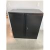 Image 2 : METAL 2 DOOR STORAGE CABINET W/ KEY