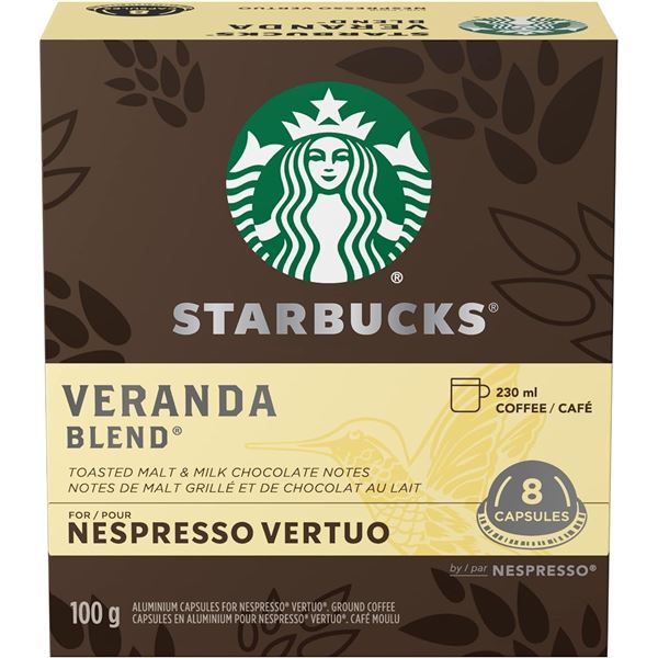 2 NEW BOXES OF STARBUCKS VERANDA BLEND NESPRESSO