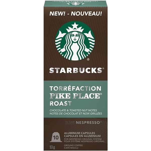 NEW CASE OF 5 BOXES WITH 10 STARBUCKS PIKE PLACE