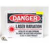 Image 1 : NEW 14 X 10" METAL WALL SIGN: DANGER LASER