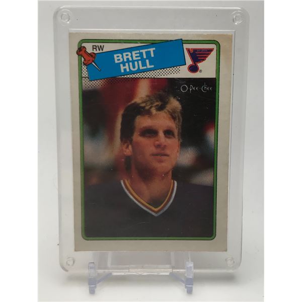 1988 O PEE CHEE BRETT HULL ROOKIE CARD