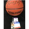 Image 2 : KOBE BRYANT AND MAGIC JOHNSON SIGNED 2 LEGENDS 10 RINGS BASKETBALL (PSA AND BECKETT COA)