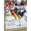 Image 2 : LEON DRAISAITL SIGNED INSCRIBED AND CUSTOM FRAMED 20 X 24 DISPLAY (FANATICS COA)