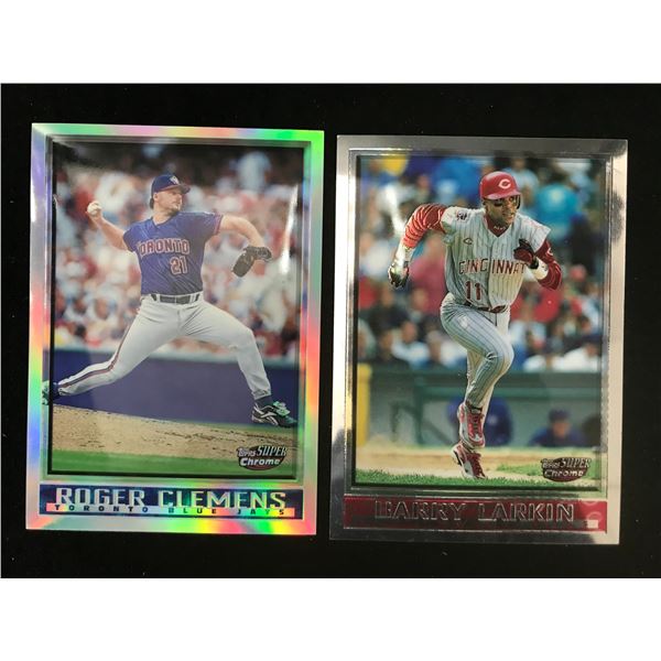 TOPPS CHROME JUMBO (CLEMENS/LARKIN) SPORTS CARD LOT