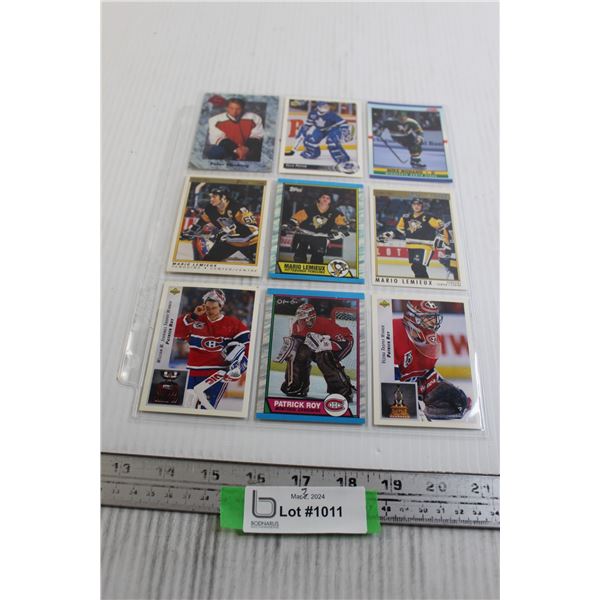 (9) Assorted NHL All Stars - Patrick Roy, Mario Lemieux, Peter Forsberg, Etc.