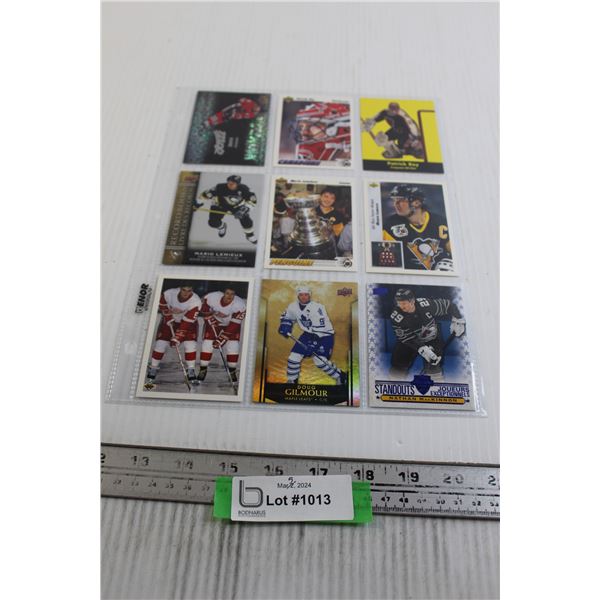 (9) Assorted NHL Rookies and All Stars - Gilmour, MacKinnon, Lemieux, Etc.